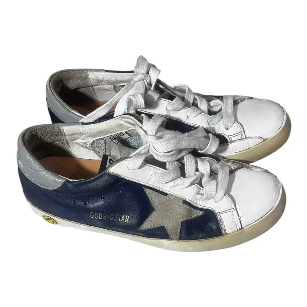 Golden Goose EU Size 34=US Kid 2.5 Wm 4 SuperStar Skateboard Leather Italian